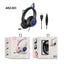 AKZ-023 New RGB Luminous Cat Ear Wired Headset USB With Sound Card Game Headset Learning Headset - Korvel