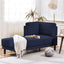 65" Mid-Century Modern Linen Fabric Corner Lounge Chair, Upholstered Indoor Chaise Lounge Solid Wood Sofa Bed for Bedroom - Korvel