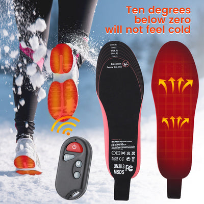 Rechargeable Electric Heating Insoles with Remote Control