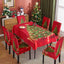 Christmas printed tablecloth, chair cover, waterproof, oil resistant, festive decoration, dining table cloth, chair cover, universal household use - Korvel