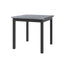 TOPMAX 5-piece cabinet dining table set, wooden square dining table and chairs, and 4 soft cushioned high back chairs in black - Korvel