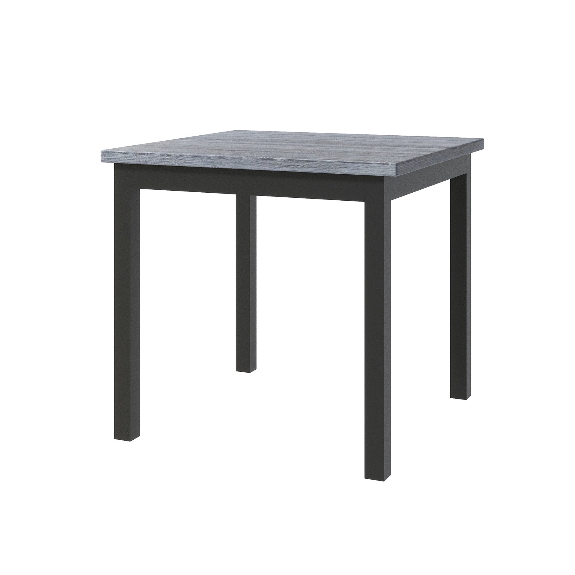 TOPMAX 5-piece cabinet dining table set, wooden square dining table and chairs, and 4 soft cushioned high back chairs in black - Korvel