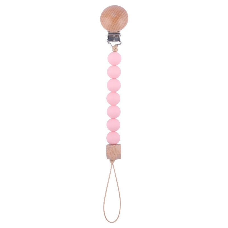 Infant and toddler products, beech wood pacifier clip, soothing wood octagonal pacifier, anti drop chain - Korvel