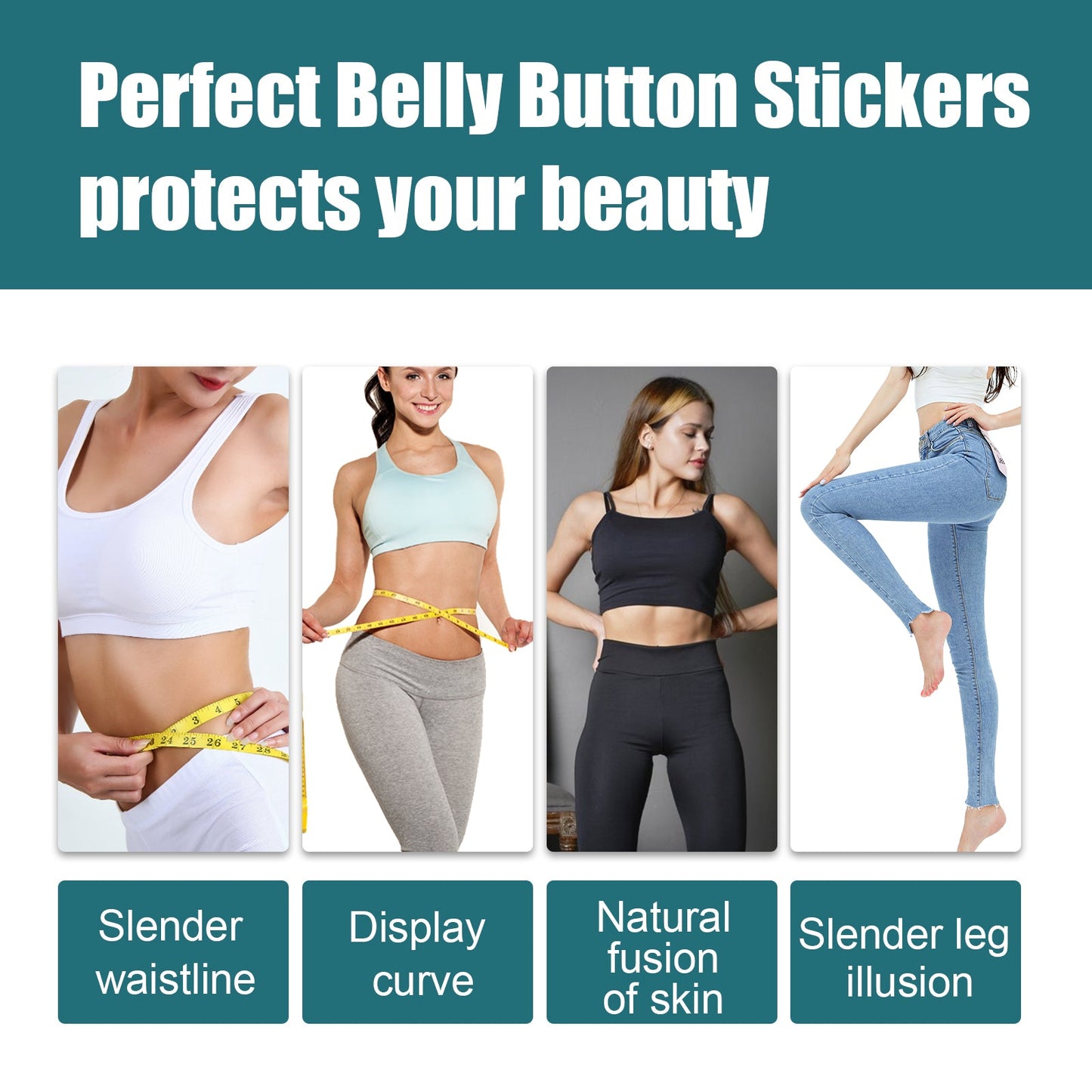 Shaped-up Belly Button Sticker, Height Beauty Body Emulates Waterproof Belly Button Sticker - Korvel