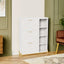 Shoe Cabinet with 3 Flip Drawers & Open Shelves, Modern Entryway Shoe Storage Cabinet Slim, Narrow Hidden Shoe Rack for Heels - Korvel