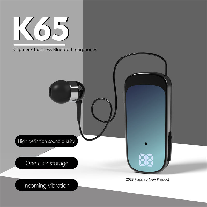 K65 Bluetooth In-Ear Earphones with Telescopic Cable