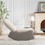 Modern rocking chair recliner, comfortable cushioned recliner with footstool, gray - Korvel