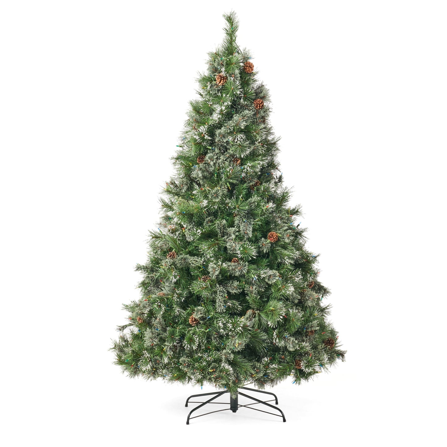 Árbol Mezclado de Cachemira y Pino Nieve de 7' con 900 Luces LED