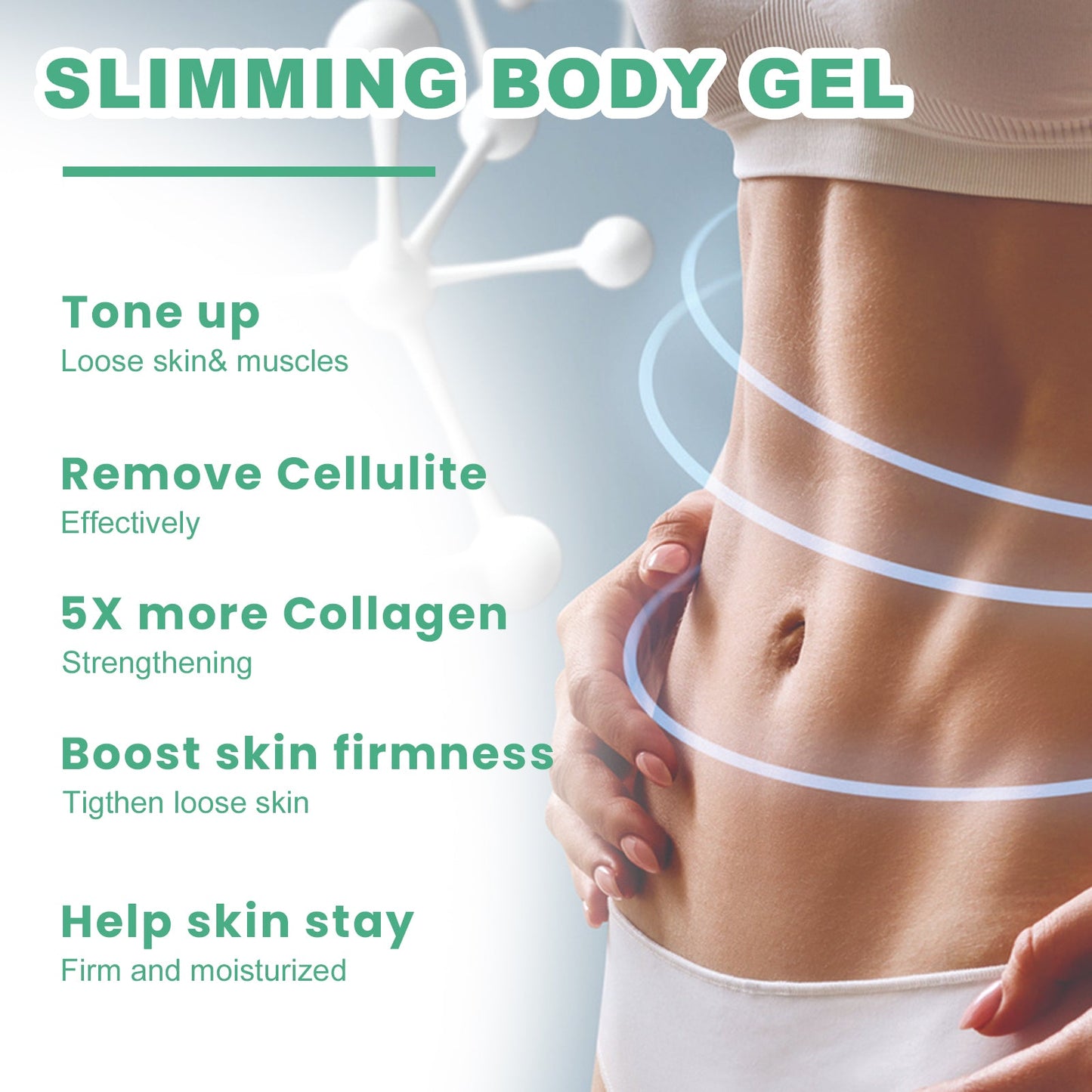 Slimming Body Gel, Firming Skin Body Slimming Massage Shaping Gel - Korvel