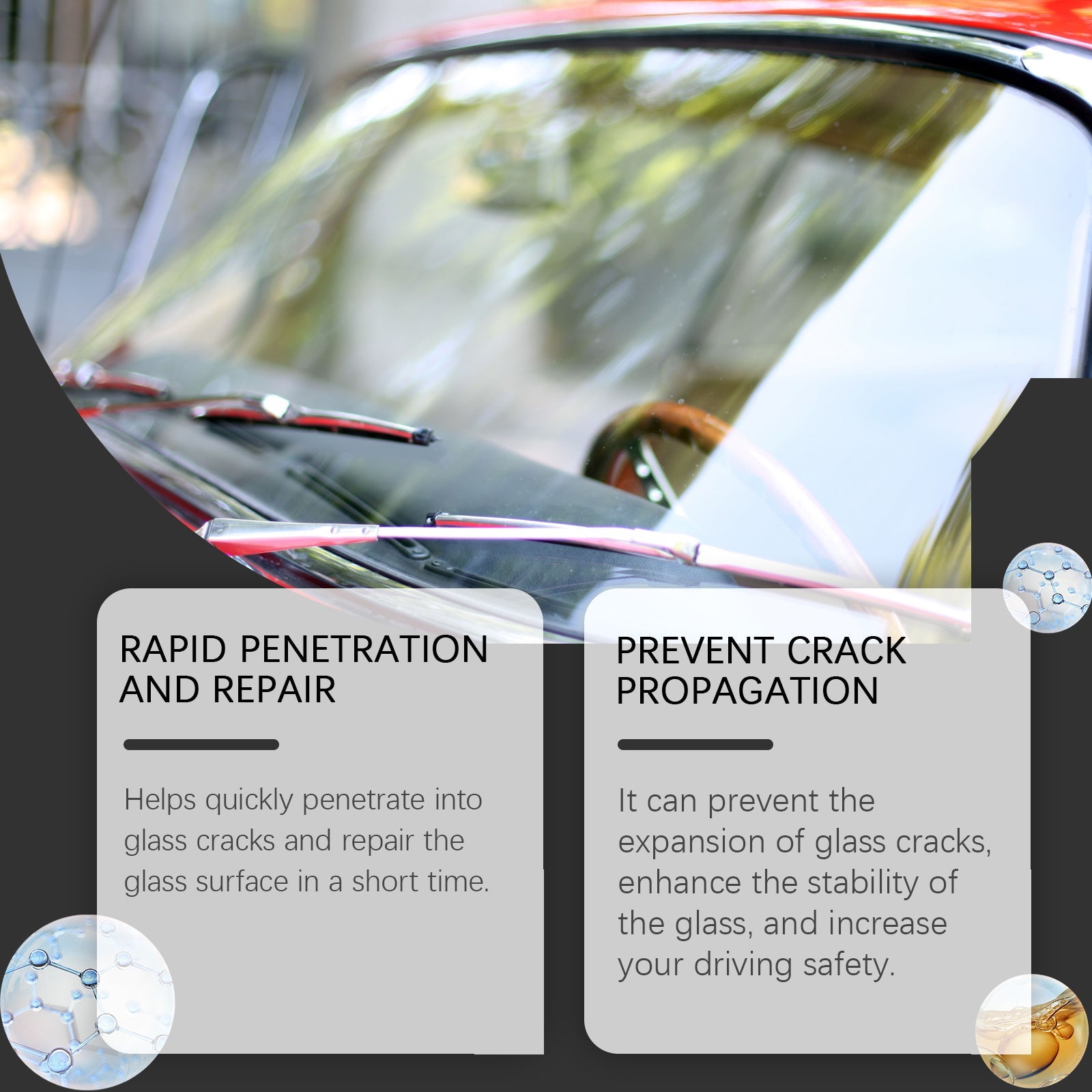 Automotive Windshield Repair Fluid Automotive Glass Cleaning Crack Repair Agent Clear Vision - Korvel