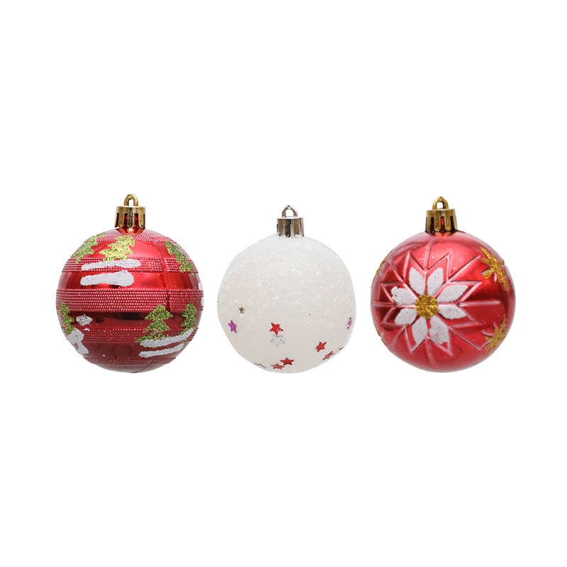Christmas hanging ball Christmas tree decoration snowflakes five-star Christmas ball accessories combination - Korvel