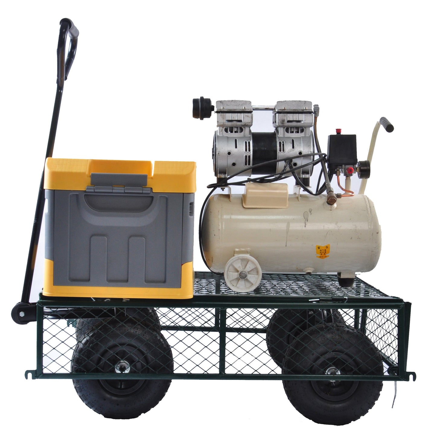 Wagon Cart Garden cart trucks make it easier to transport firewood (green) - Korvel