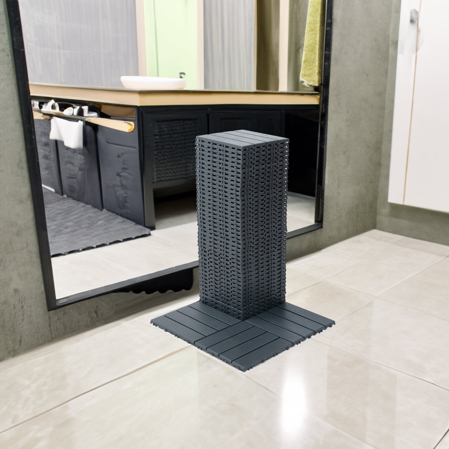 Premium Plastic Interlocking Deck Tiles - 44 Pack
