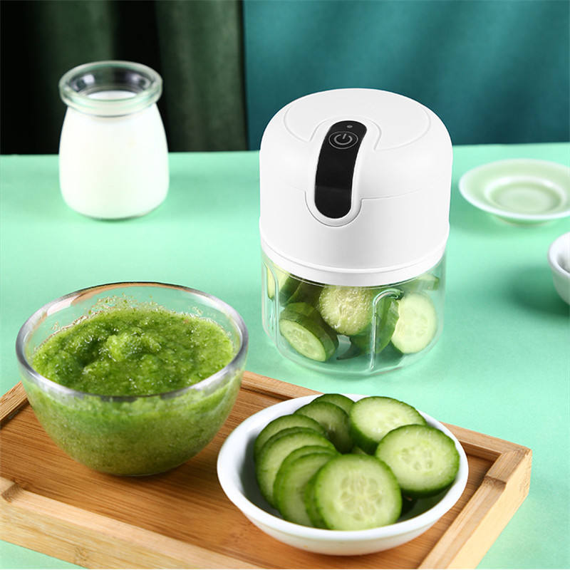 250ml Home Kitchen Appliances Vegetable Meat Electric Mini USB Rechargeable Multifunctional Chopper Garlic Masher Wireless Garlic Beater - Korvel