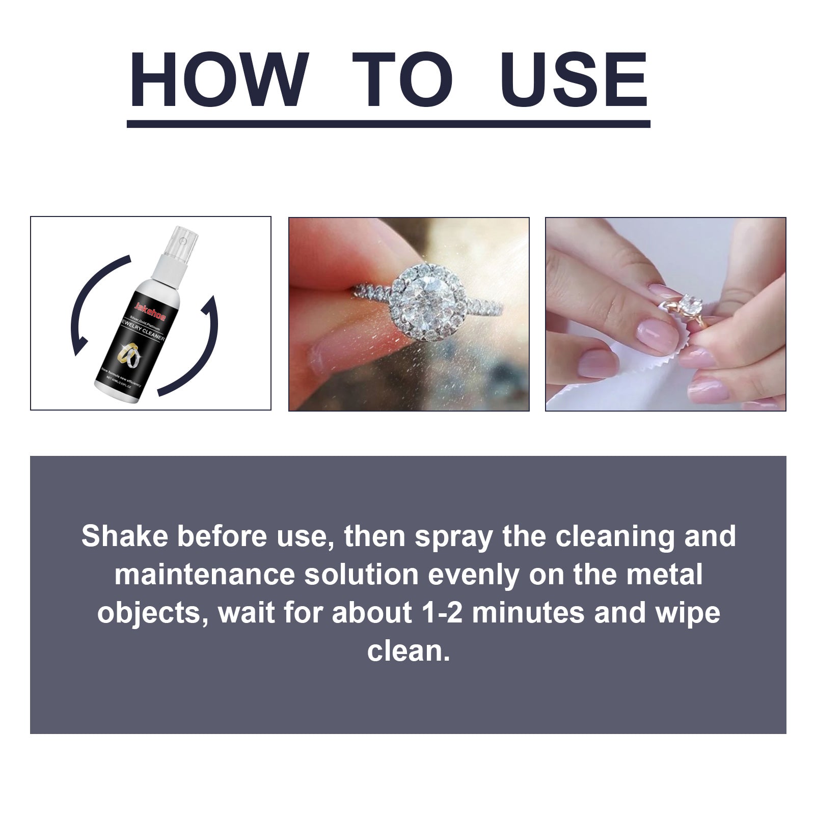 Jewelry Cleaner, Gold And Silver Jewelry Watches Diamond Ring Jewelry Decontamination Anti-Oxidation Cleaner - Korvel
