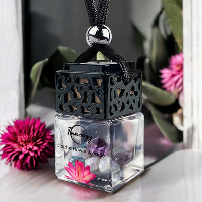 Cactus Blossom & Jade Crystal Aromatherapy Car Diffuser - 8ml - Korvel