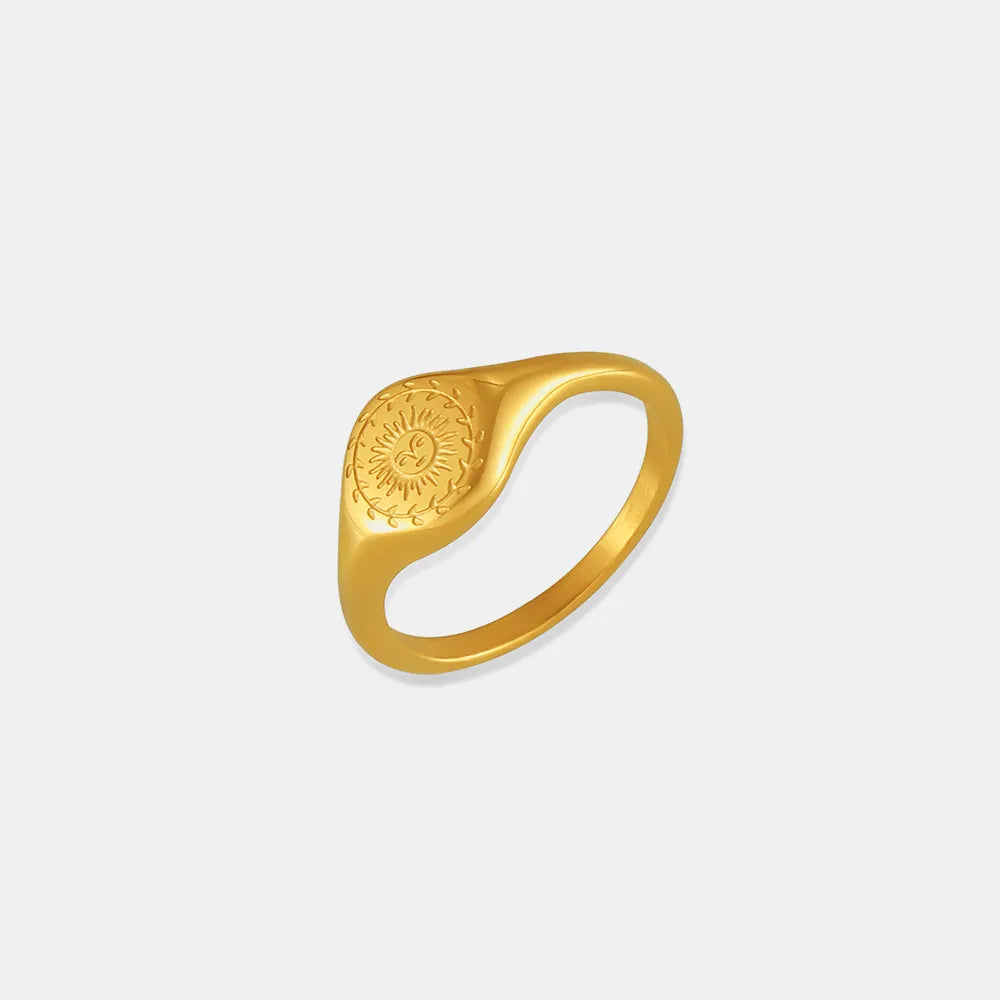 18K Gold-Plated Sun Ring - Korvel
