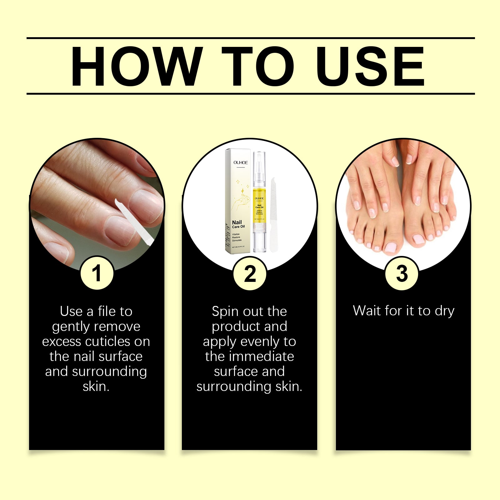 Repair Nail Care Nourishes Nail Repair Skin Gloss Cuticle Daily Care Solution - Korvel