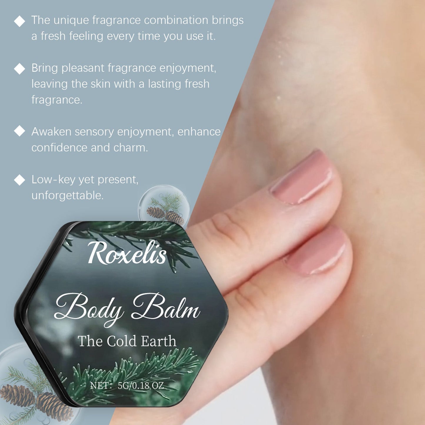 Perfumed Body Balm Clear Cold India Cedar Natural Fragrance Lasting, Not Easy To Loose Non-Sticky Portable Pocket Balm - Korvel