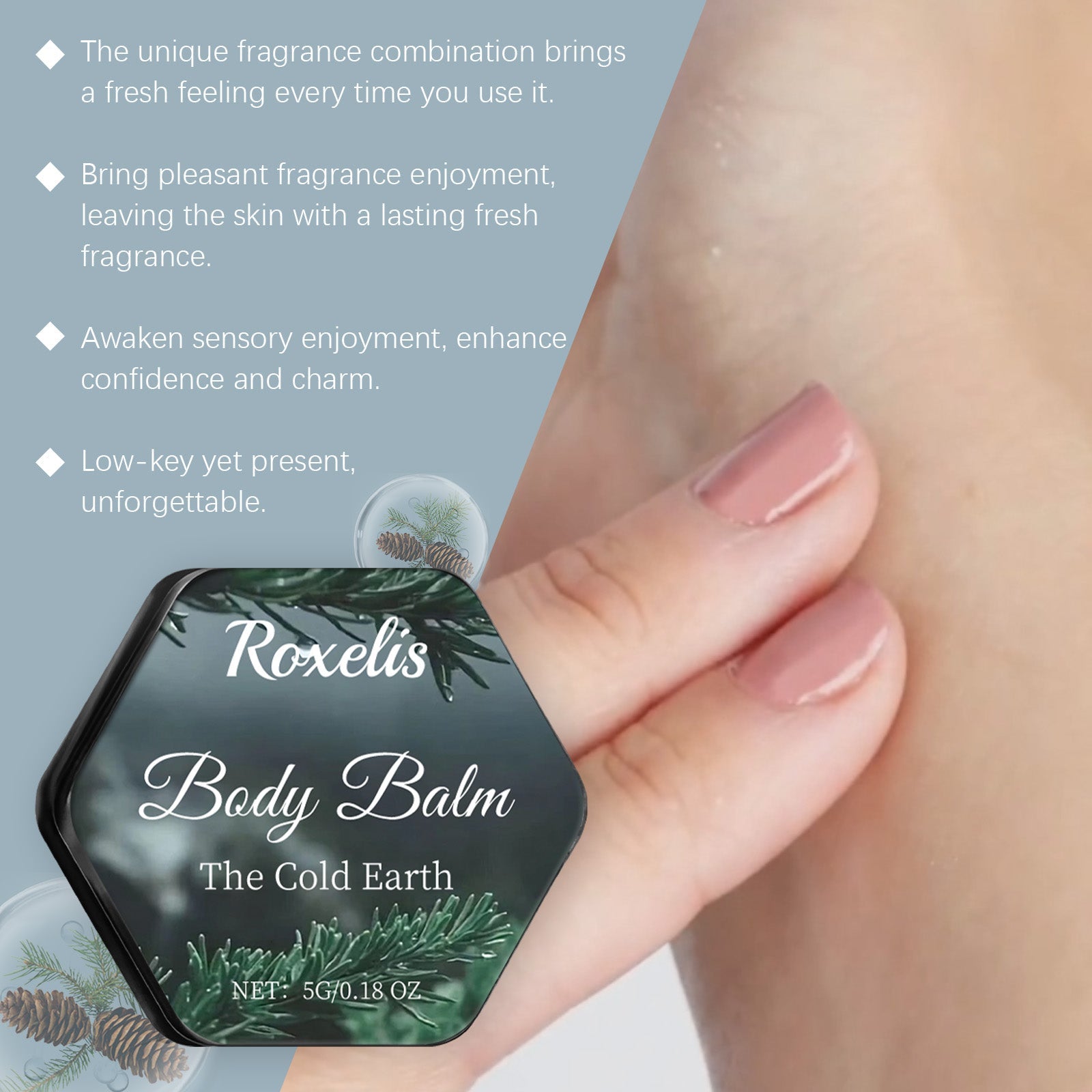 Perfumed Body Balm Clear Cold India Cedar Natural Fragrance Lasting, Not Easy To Loose Non-Sticky Portable Pocket Balm - Korvel