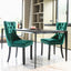 Ensemble de chaises de salle à manger en velours tufté premium - Vert
