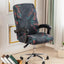 Stretch Printed Computer Office Chair Covers Soft Fit Universal Desk Rotating Slipcovers Removable Washable Anti-Dust Spandex - Korvel