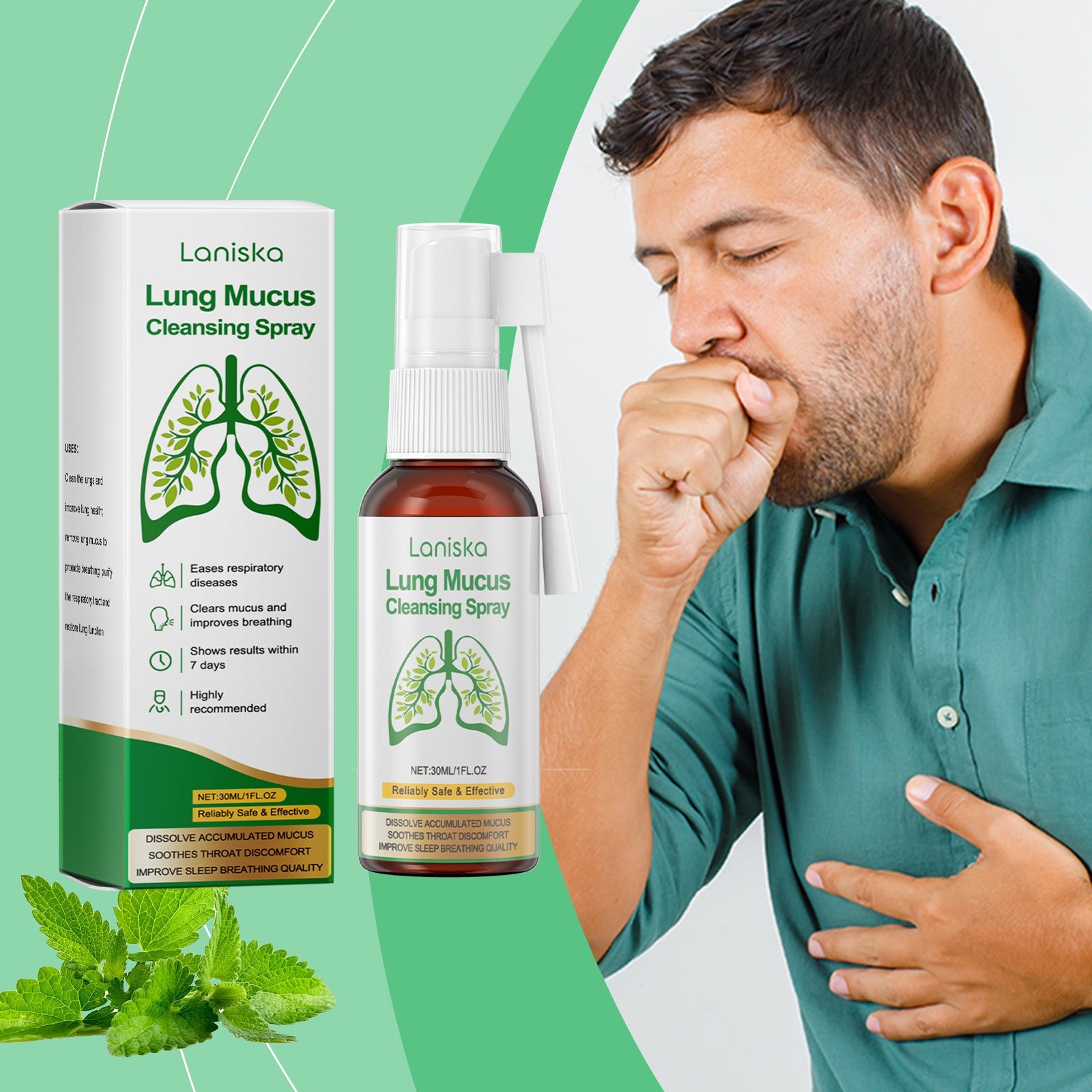 Body Cleansing Spray Daily Refreshing Body Relief Natural Purifying Treatment Spray - Korvel