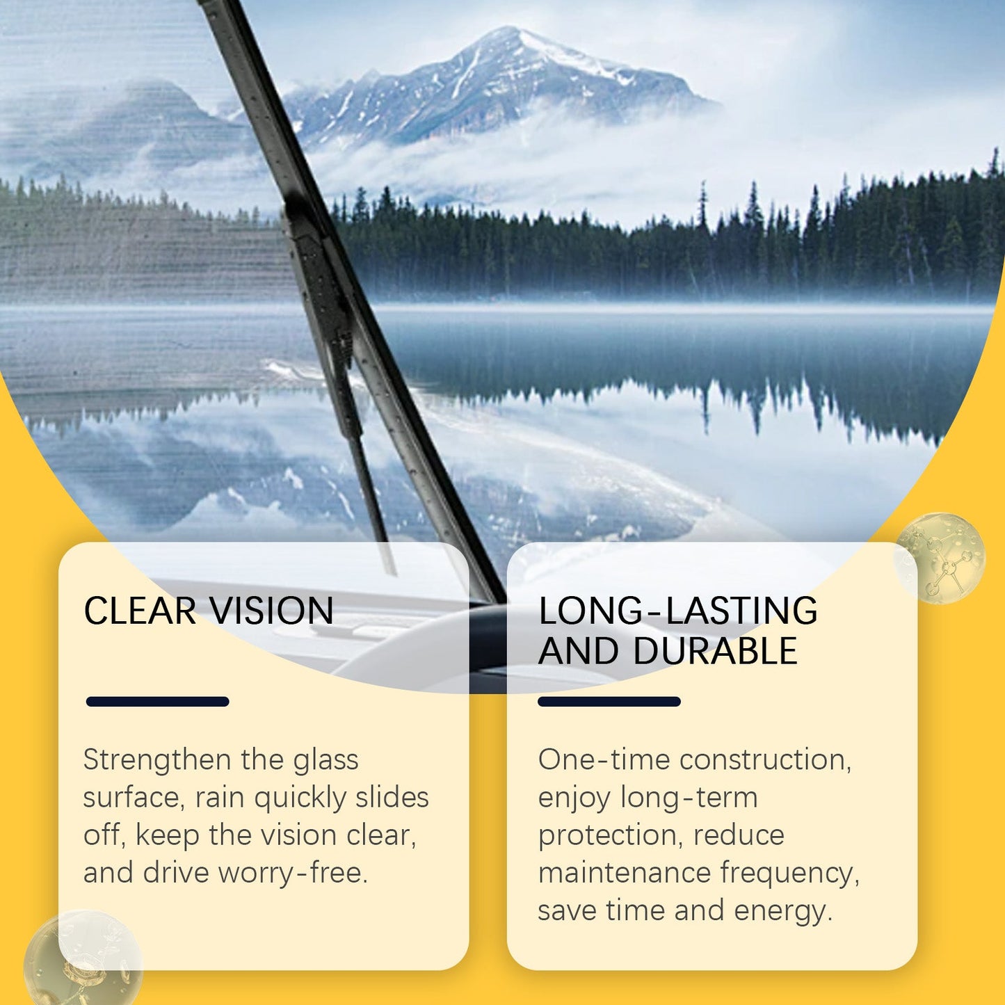 Windshield Cleaner Car Windshield Cleaner Window Decontamination Rain-Proof Cleaner - Korvel