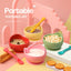 Children's Full Silicone Bowl Sucker Learning To Eat Training Meal Bowl Adsorption Baby Spoon Fork Meal Set Kindergarten Bowl Plate - Korvel