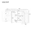 U-STYLE four door curved corner design wavy door panel cabinet with adjustable shelves - Korvel