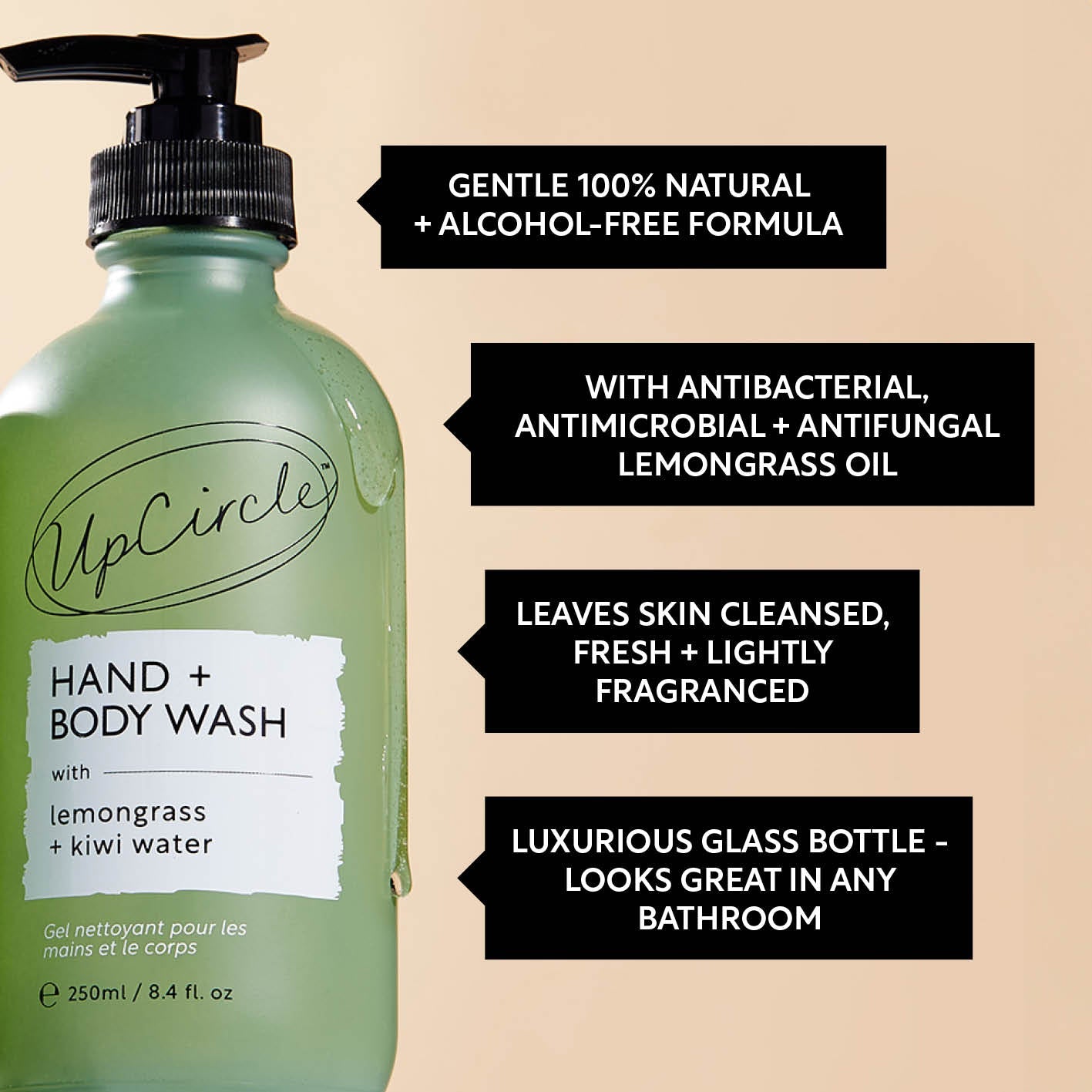 Gel Douche et Corps Naturel au Citronnelle - Format Voyage