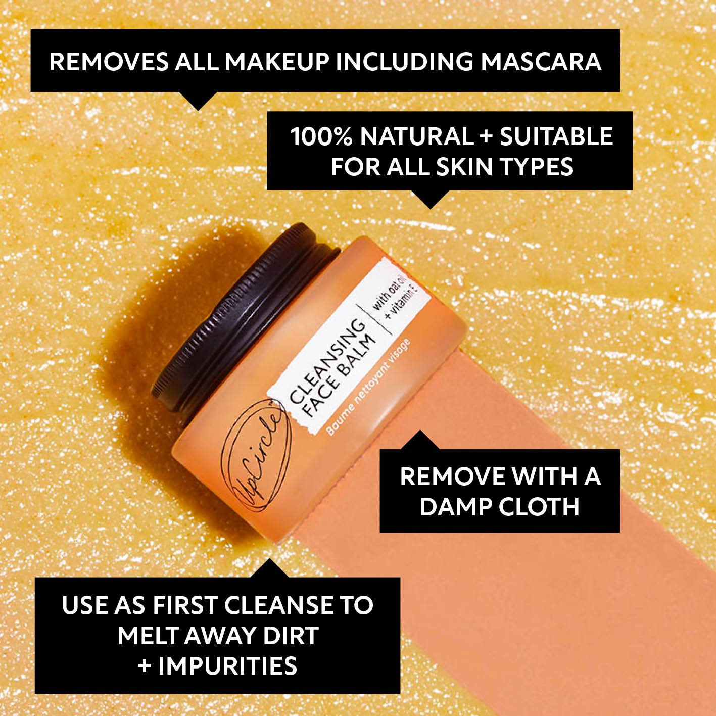 Cleansing Face Balm with Oat Oil + Vitamin E - Travel Size - Korvel