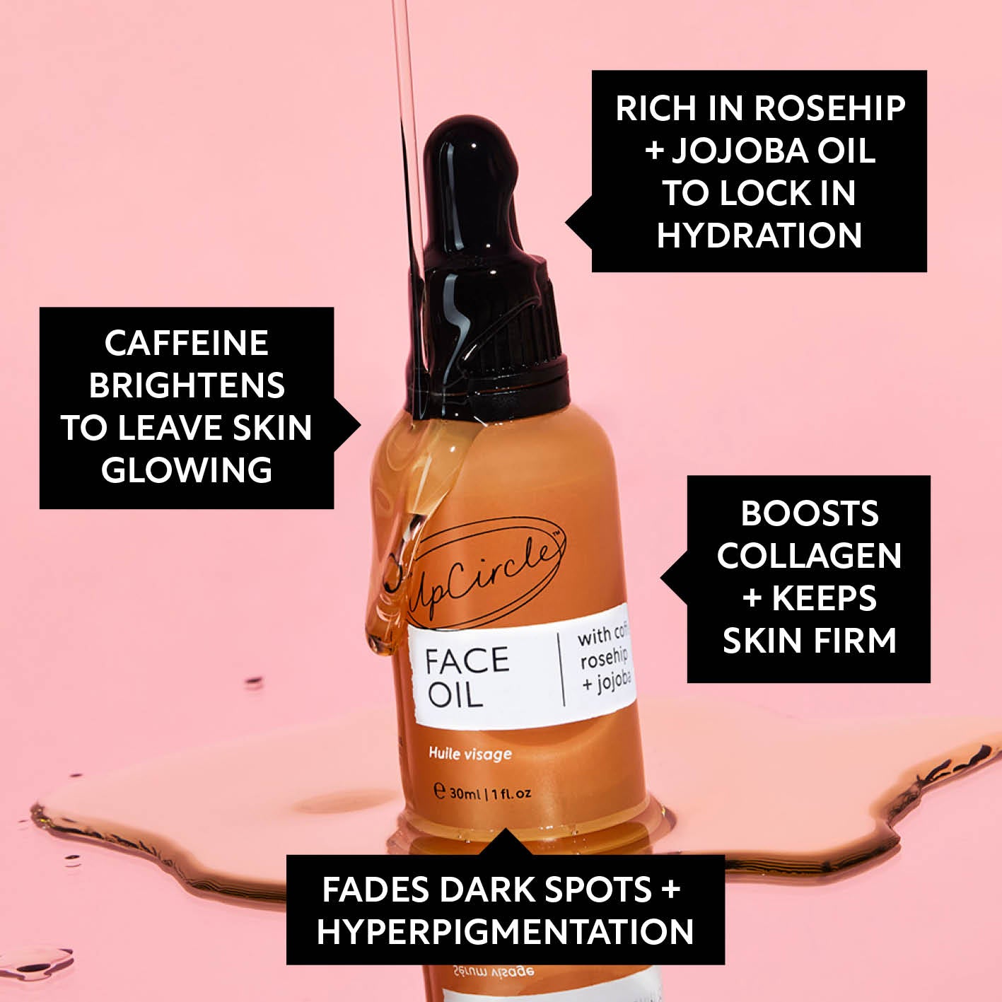 Organic Face Oil with Coffee Extact - Travel Size - Korvel