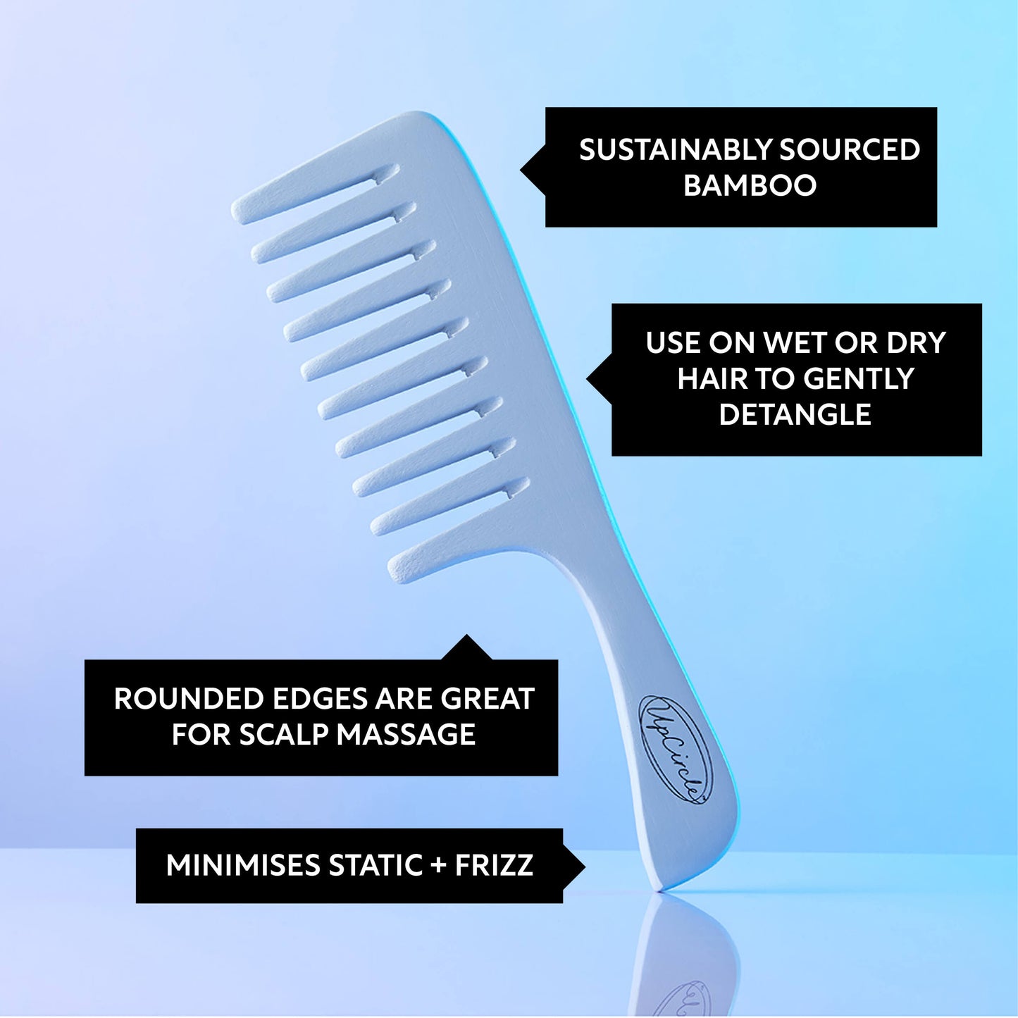 Peigne large en bambou durable