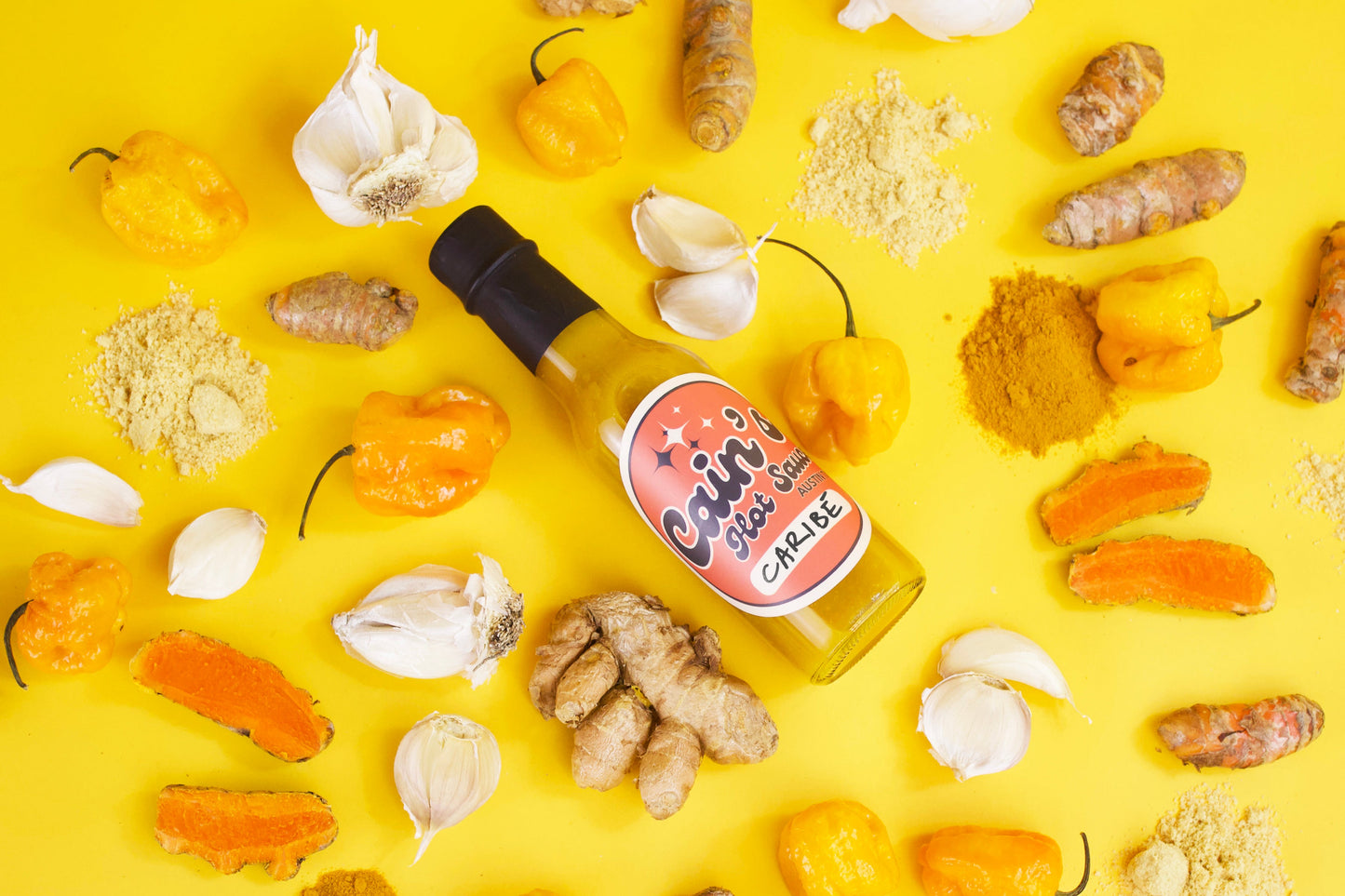 Cain's Caribé Hot Sauce – Tropical Scotch Bonnet & Mustard Blend, 5 oz