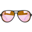 Casino Sunglasses - Black & Pink Mirror Polarized Lenses - Korvel