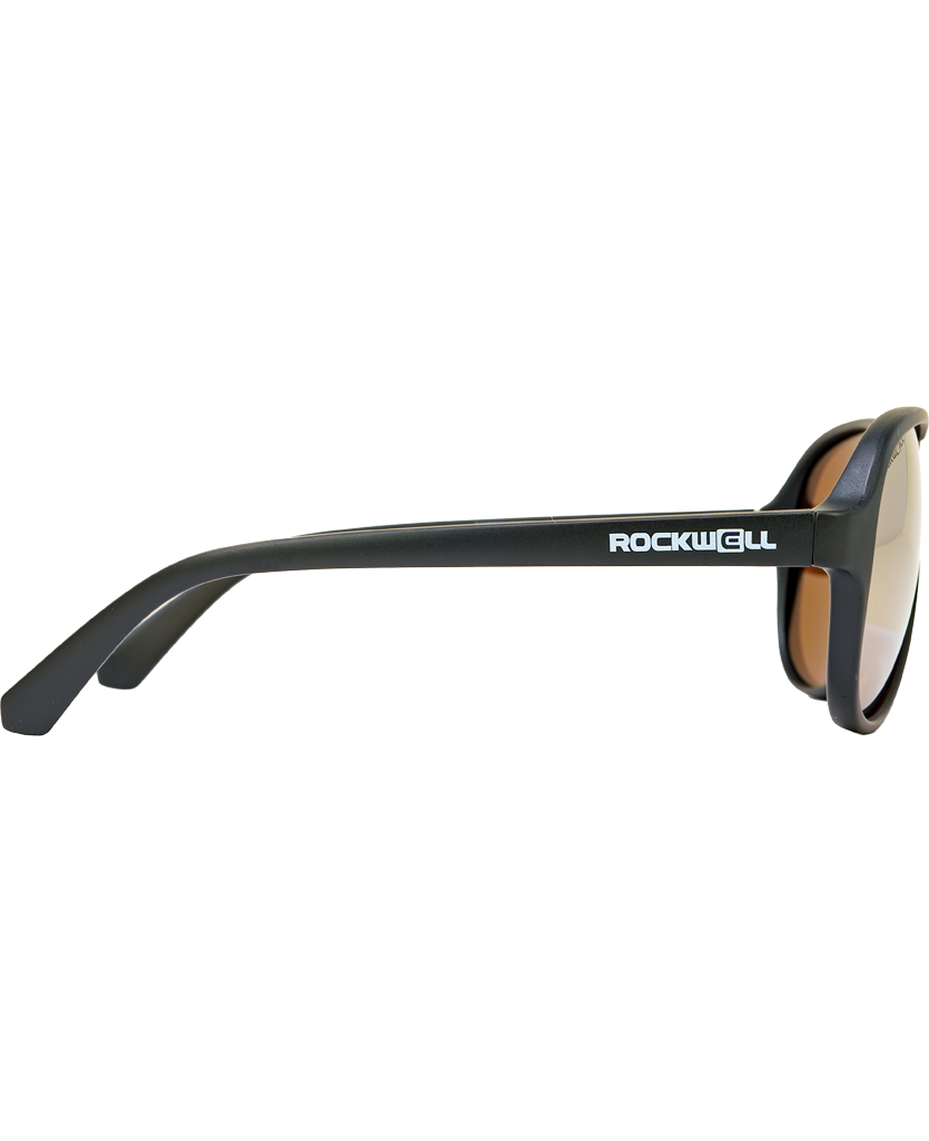 Casino Sunglasses - Black & Pink Mirror Polarized Lenses - Korvel