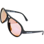 Casino Sunglasses - Black & Pink Mirror Polarized Lenses - Korvel