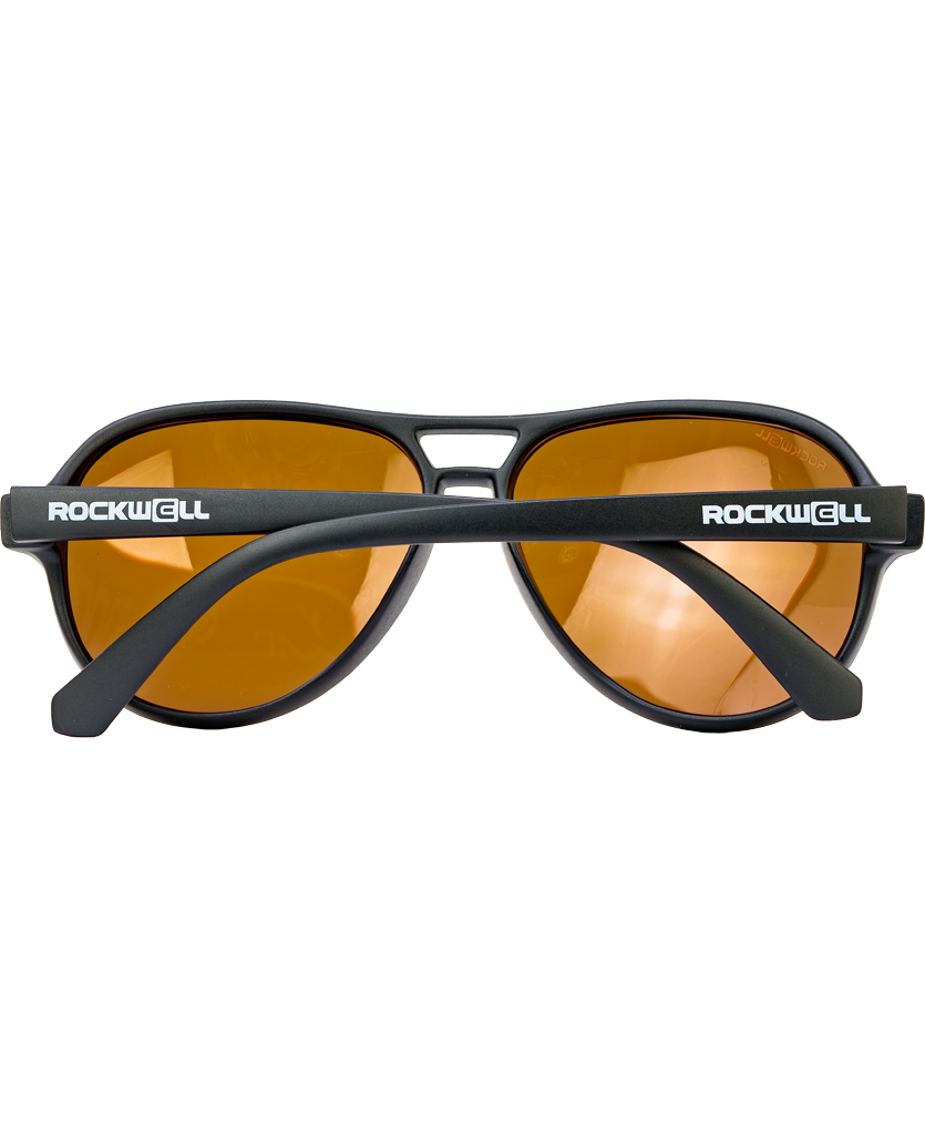 Casino Sunglasses - Black & Pink Mirror Polarized Lenses - Korvel
