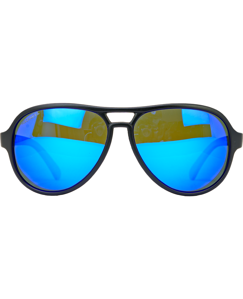 Lunettes de soleil Casino avec verres polarisés noir/bleu miroir