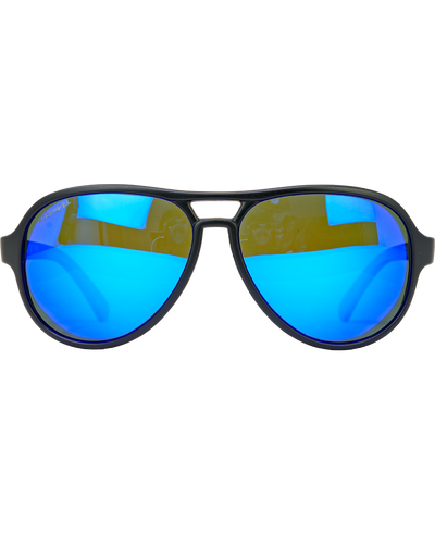 Lunettes de soleil Casino avec verres polarisés noir/bleu miroir