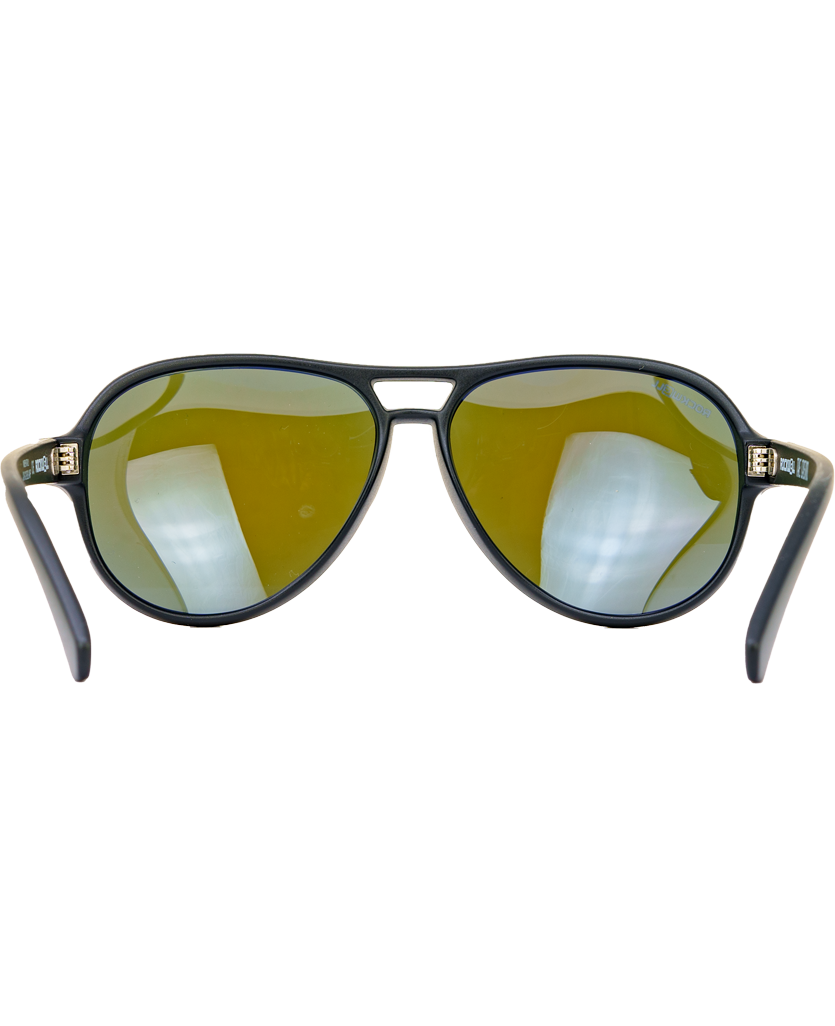 Lunettes de soleil Casino avec verres polarisés noir/bleu miroir