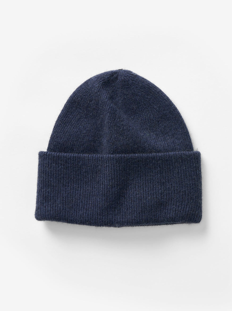 Gorro de Cashmere con Puño - Azul Carbón