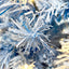 6FT pre ignited hinge chain artificial fir Christmas tree, Christmas tree snowflake flocking person with 750 Christmas branches - Korvel