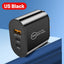USB+2PD Type-C Mobile Phone Charger Multi Port Travel Charging Head - Korvel