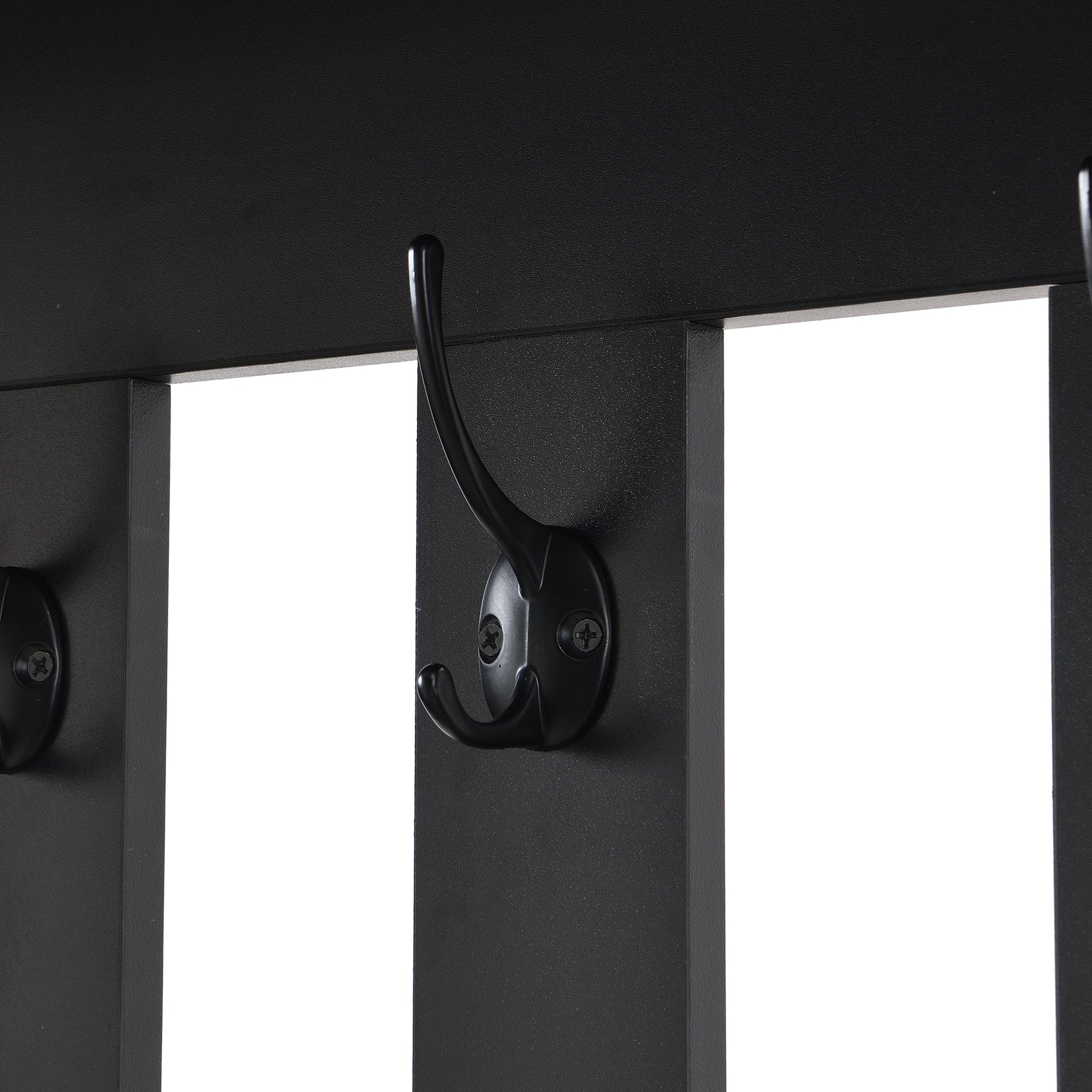 39.3'W70.8'H multifunctional corridor shoe cabinet with soft padded nail board and black hanger with entrance hook - Korvel