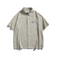 Pocket embroidery workwear short sleeved shirt men's and women's loose half sleeved shirt - Korvel