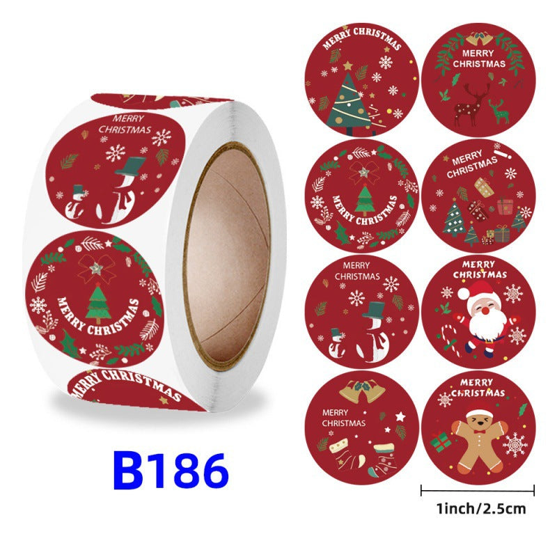 Christmas gift stickers decorative sealing sticker Merry Christmas Reward Self-adhesive labels Children's Day party - Korvel
