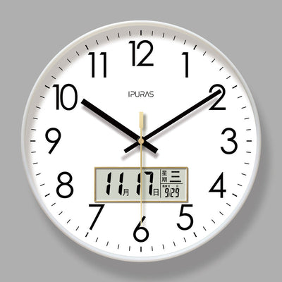 Horloge murale électronique avec calendrier 2025 - Design moderne
