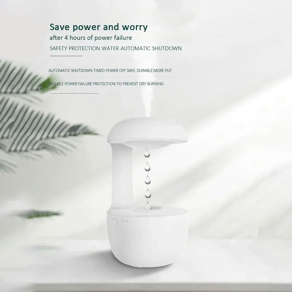 600ml Water Drop Humidifier Essential Oil Aromatherapy Diffuser Home Office Desktop Mute Ultrasonic Sprayer - Korvel